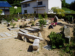 淡路島の新築住宅の庭