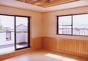 淡路島の新築住宅の寝室